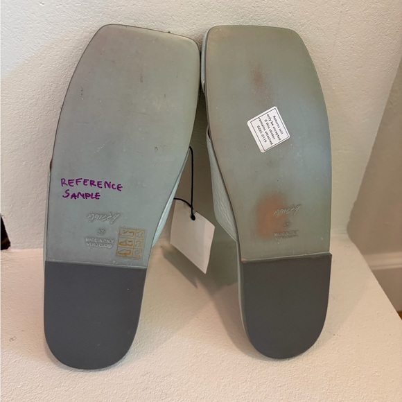 Marsell Spatola Sea Foam Green Grained Leather Sz 37 (6.5/7) Crisscross Sandals - Picture 7 of 9